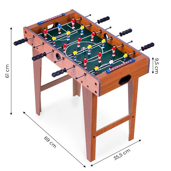 Baby-foot en bois 69x35,5 cm jeu de table ECOTOYS