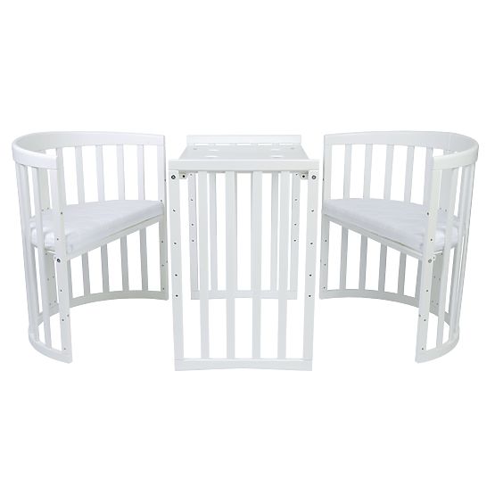 Lit de bébé évolutif ovale Ruby 7-en-1 - blanc