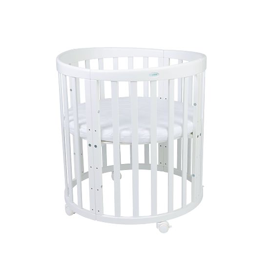 Lit de bébé évolutif ovale Ruby 7-en-1 - blanc