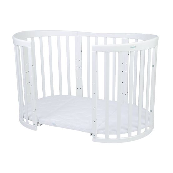 Lit de bébé évolutif ovale Ruby 7-en-1 - blanc