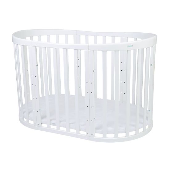 Lit de bébé évolutif ovale Ruby 7-en-1 - blanc