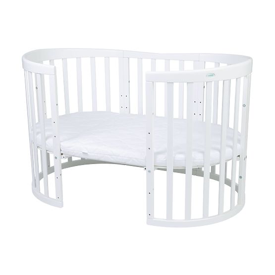 Lit de bébé évolutif ovale Ruby 7-en-1 - blanc