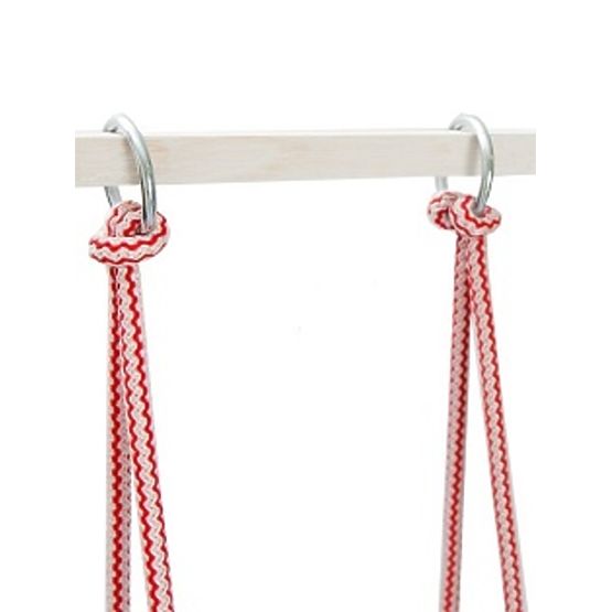 Balançoire en bois avec coussin - naturel