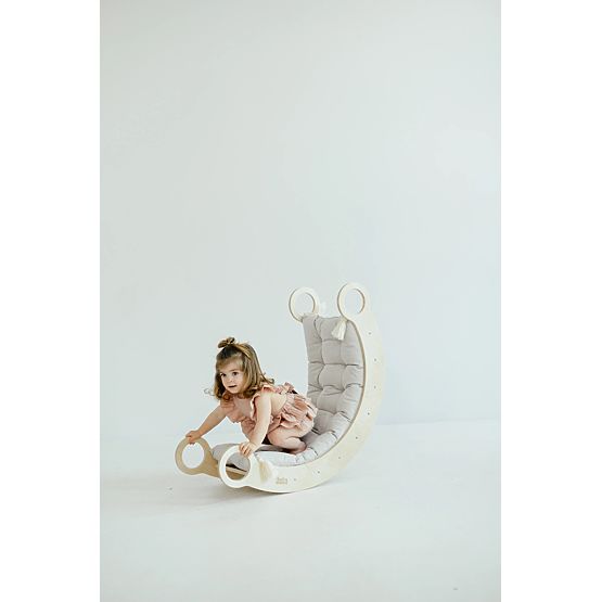 Balançoire en bois Montessori M - blanche