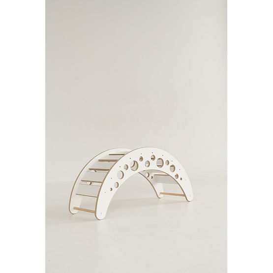 Balançoire en bois Montessori MOON L - blanc