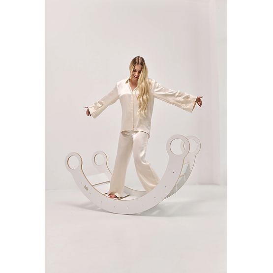 Balançoire en bois Montessori XL - blanche