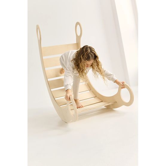 Balançoire en bois Montessori XL - naturel