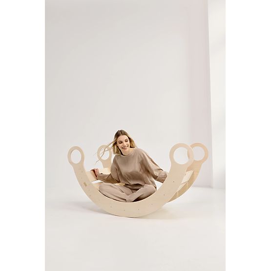 Balançoire en bois Montessori XL - naturel