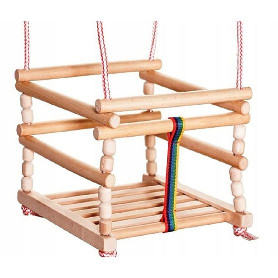 Balançoire en bois pour enfants Pinio - naturel