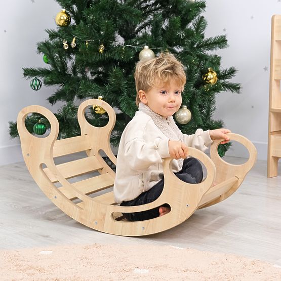 Balançoire Montessori décor Woody