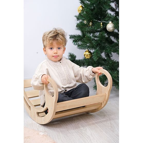 Balançoire Montessori décor Woody