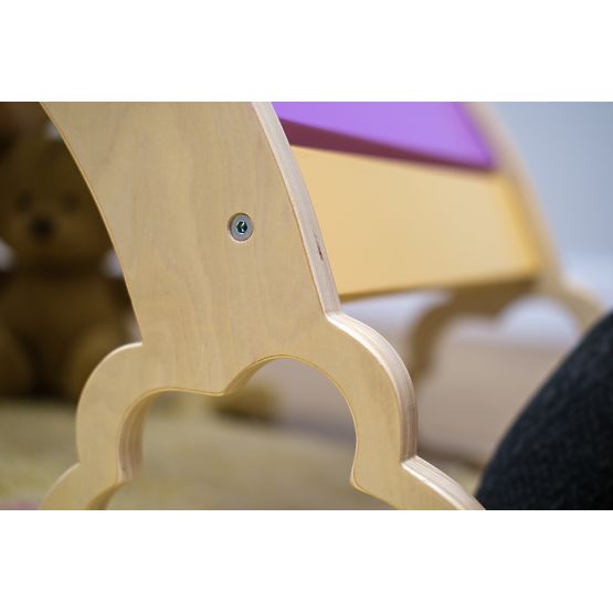 Balançoire Montessori en bois - arc-en-ciel