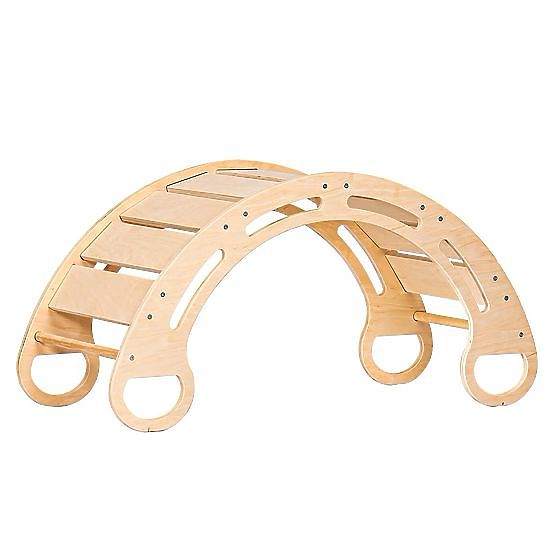 Balançoire Montessori en bois - naturel