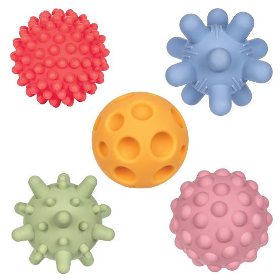 Balles Sensorielles PASTEL - 5 balles sans trous