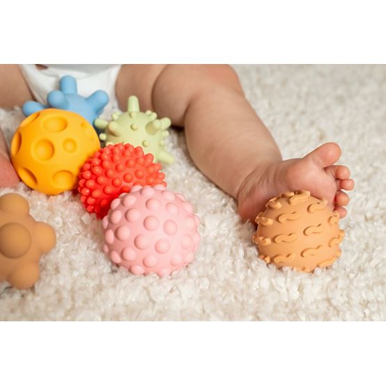 Balles sensorielles PASTEL Tullo - 8 balles sans trous