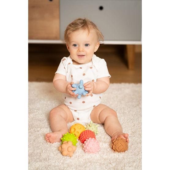 Balles sensorielles PASTEL Tullo - 8 balles sans trous