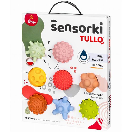 Balles sensorielles PASTEL Tullo - 8 balles sans trous