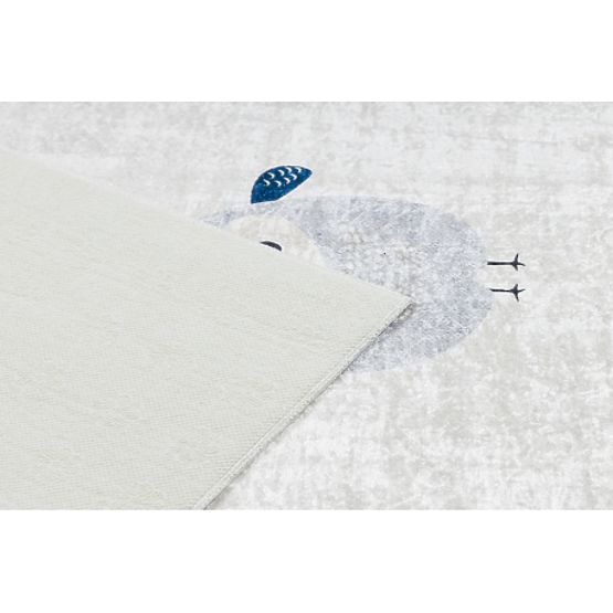 BAMBINO 1161 tapis de bain Hiboux pour enfants antidérapant - gris