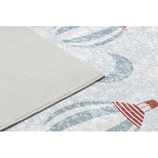 BAMBINO 1349 tapis de bain Ballons, nuages pour enfants antidérapant - gris