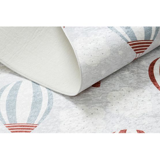 BAMBINO 1349 tapis de bain Ballons, nuages pour enfants antidérapant - gris