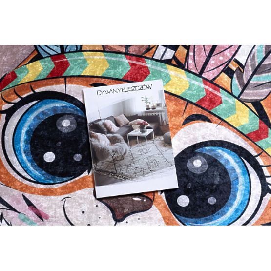 BAMBINO 1960 Tapis de lavage Tigre, Indien pour enfants antidérapant - blanc