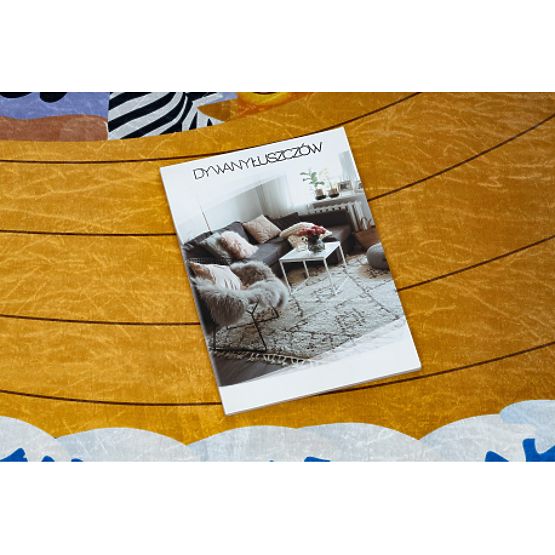 BAMBINO 2685 tapis de lavage Animaux, Bateau pour enfants antidérapant - bleu / marron