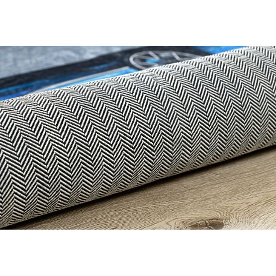 BAMBINO 41730 tapis de lavage Auto, course pour enfants antidérapant - gris / bleu