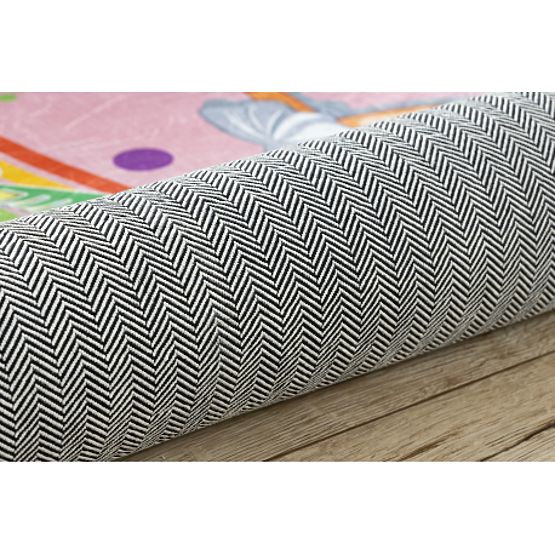 BAMBINO 41870 tapis de lavage Ballerine, arc-en-ciel pour enfants antidérapant - rose