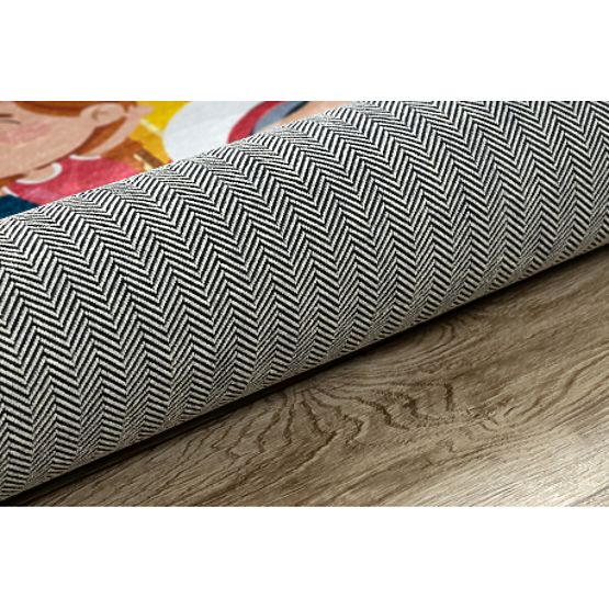 BAMBINO 42810 tapis de lavage Fusée, planètes pour enfants antidérapant - bleu / marron