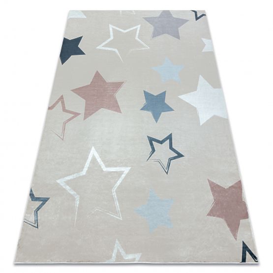 BAMBINO 48130 tapis de lavage Étoiles pour enfants antidérapant - beige / gris