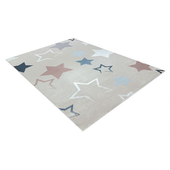 BAMBINO 48130 tapis de lavage Étoiles pour enfants antidérapant - beige / gris