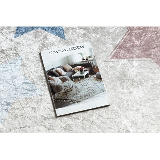 BAMBINO 48130 tapis rond lavable Étoiles pour enfants antidérapant - beige / gris