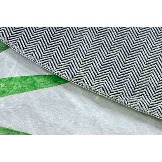 BAMBINO 54090 tapis de lavage rond Animaux, Afrique pour enfants antidérapant - blanc / vert