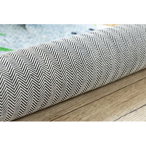 BAMBINO 54090 tapis de lavage rond Animaux, Afrique pour enfants antidérapant - blanc / vert