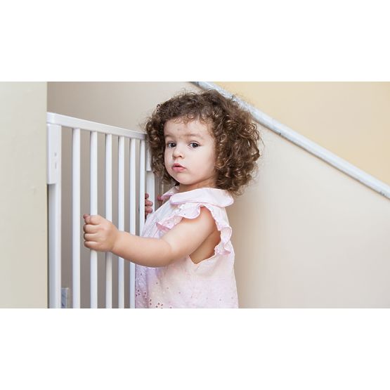 Barrière de sécurité 74-105 cm pour escaliers et portes panneaux additionnels en acier blanc ECOTOYS