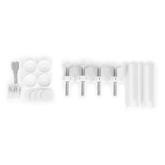 Barrière de sécurité 74-105 cm pour escaliers et portes panneaux additionnels en acier blanc ECOTOYS