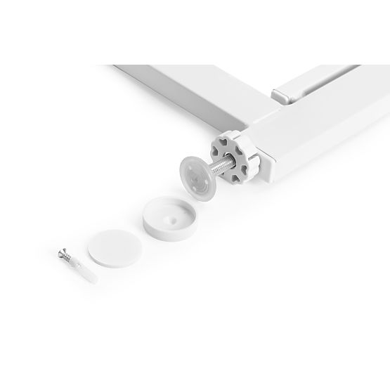 Barrière de sécurité 74-105 cm pour escaliers et portes panneaux additionnels en acier blanc ECOTOYS