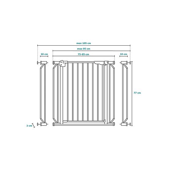 Barrière de sécurité porte/escalier - blanche
