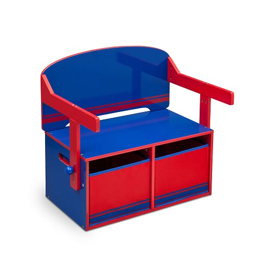 Bébé banc avec stockage espace bleu - rouge