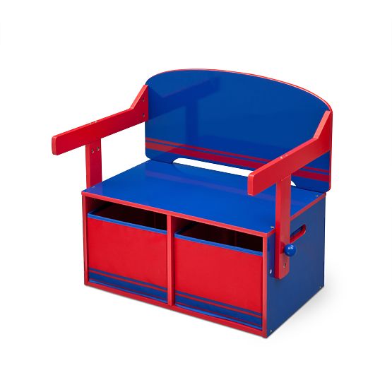 Bébé banc avec stockage espace bleu - rouge