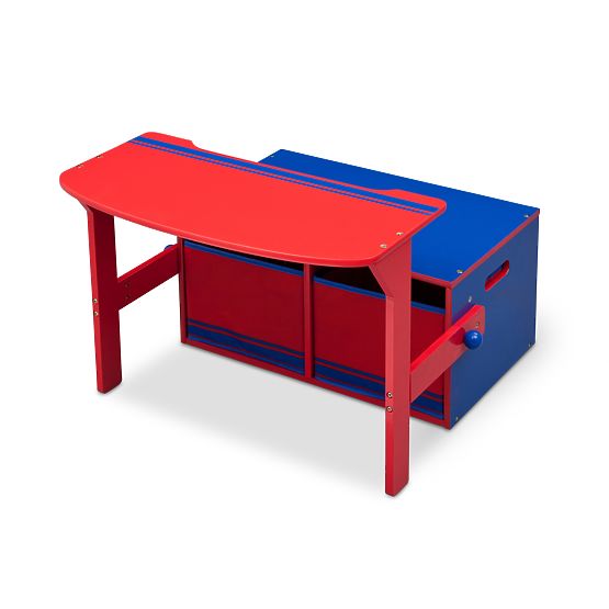 Bébé banc avec stockage espace bleu - rouge
