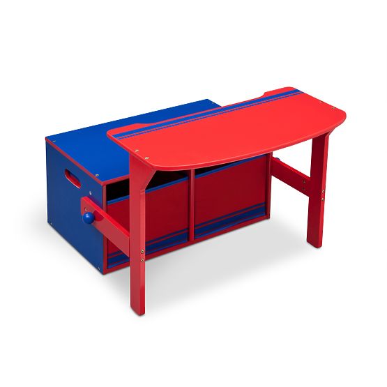 Bébé banc avec stockage espace bleu - rouge
