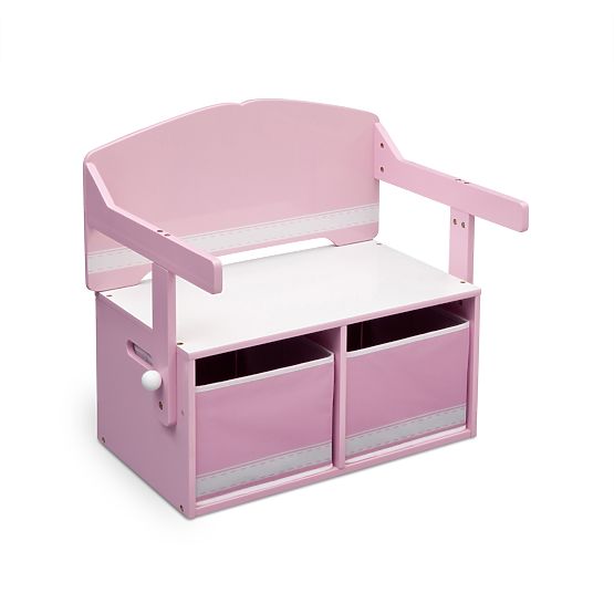 Bébé banc avec stockage espace rose