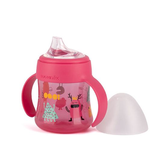 Bébé bouteille avec ouïe Suavinex booo - rose 150 ml