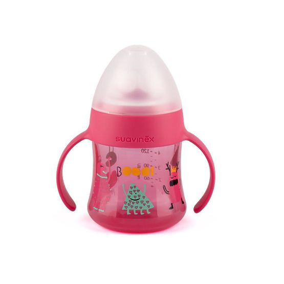Bébé bouteille avec ouïe Suavinex booo - rose 150 ml