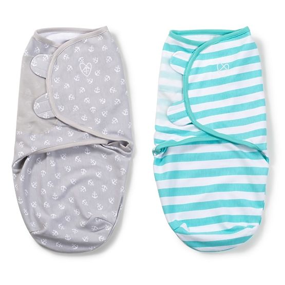 Bébé couverture SwaddleMe S - mer ancre / turquoise 2ks