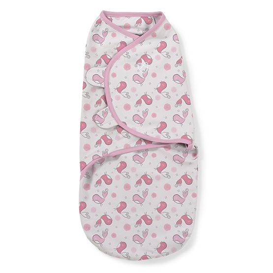 Bébé couverture SwaddleMe S rose / oiseaux 2ks