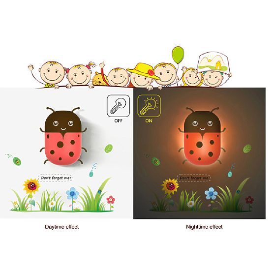 Bébé de nuit LED lampe de lecture - Coccinelle