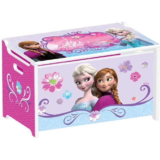 Bébé en bois coffre au trésor pour jouets Frozen