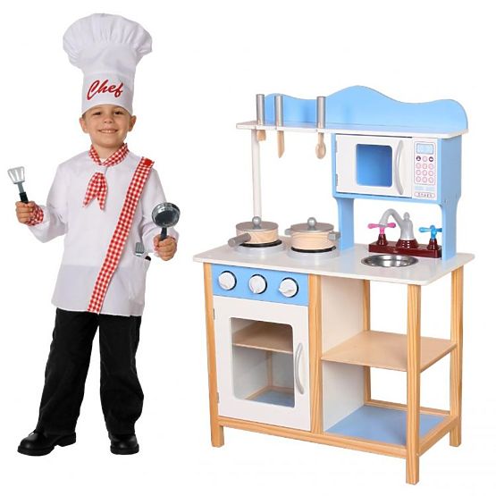 Bébé en bois cuisine avec matériel